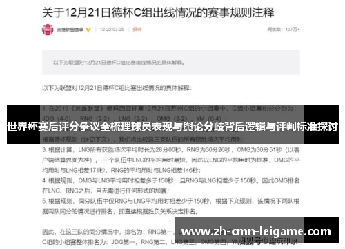 世界杯赛后评分争议全梳理球员表现与舆论分歧背后逻辑与评判标准探讨